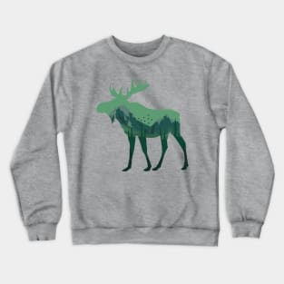 moose lover,moose gift animal moose nature in alaska elk Crewneck Sweatshirt